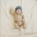 Wool Knit Beanie Hat for Infants - Dark Grey by Mebie Baby