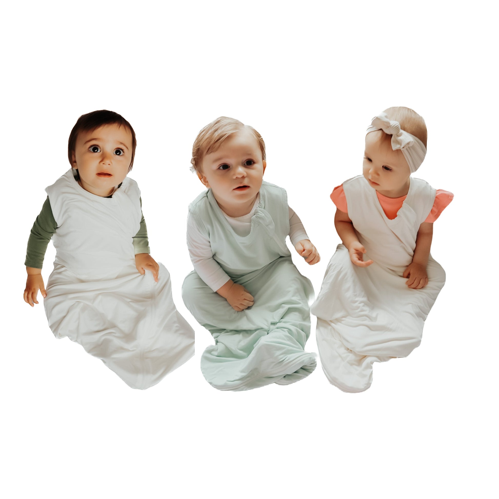 Cloud Bamboo Sleep Sack For Babies Cloud White Premium Little Mae & Co Everetts Place: Online Boutique