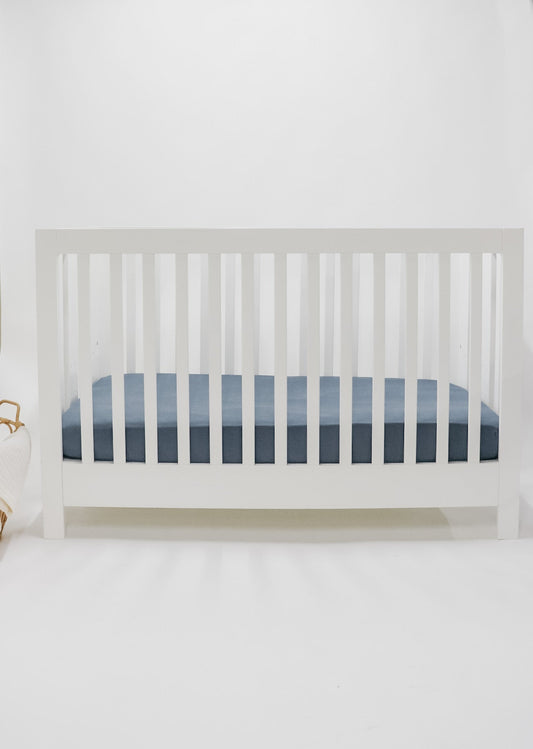 River Ribbed Crib Sheet Breathable Knit For Baby Nursery Little Mae & Co Everetts Place: Online Boutique