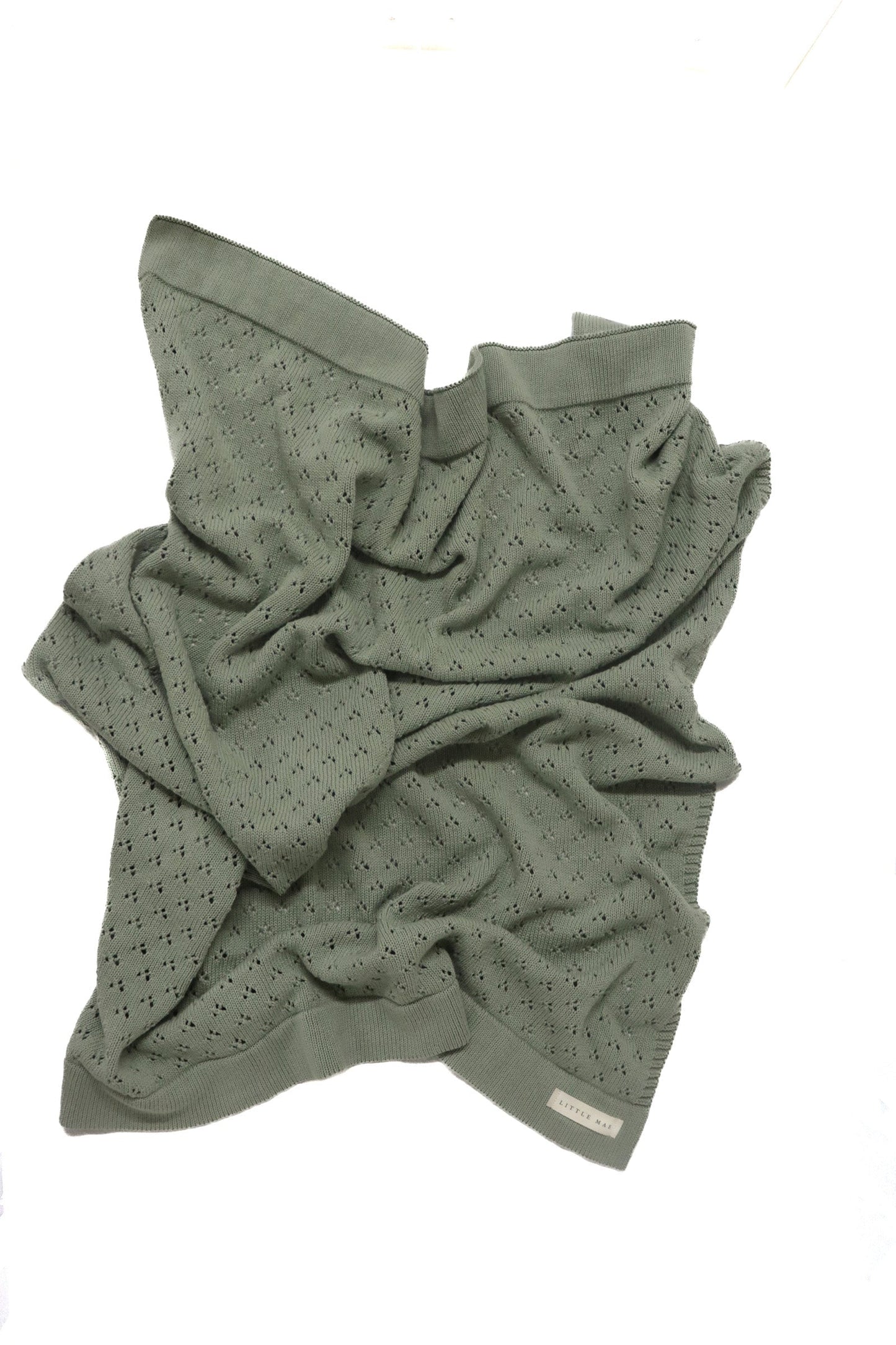 Mint Pointelle Knit Baby Blanket Little Mae And Co Little Mae & Co Everetts Place: Online Boutique
