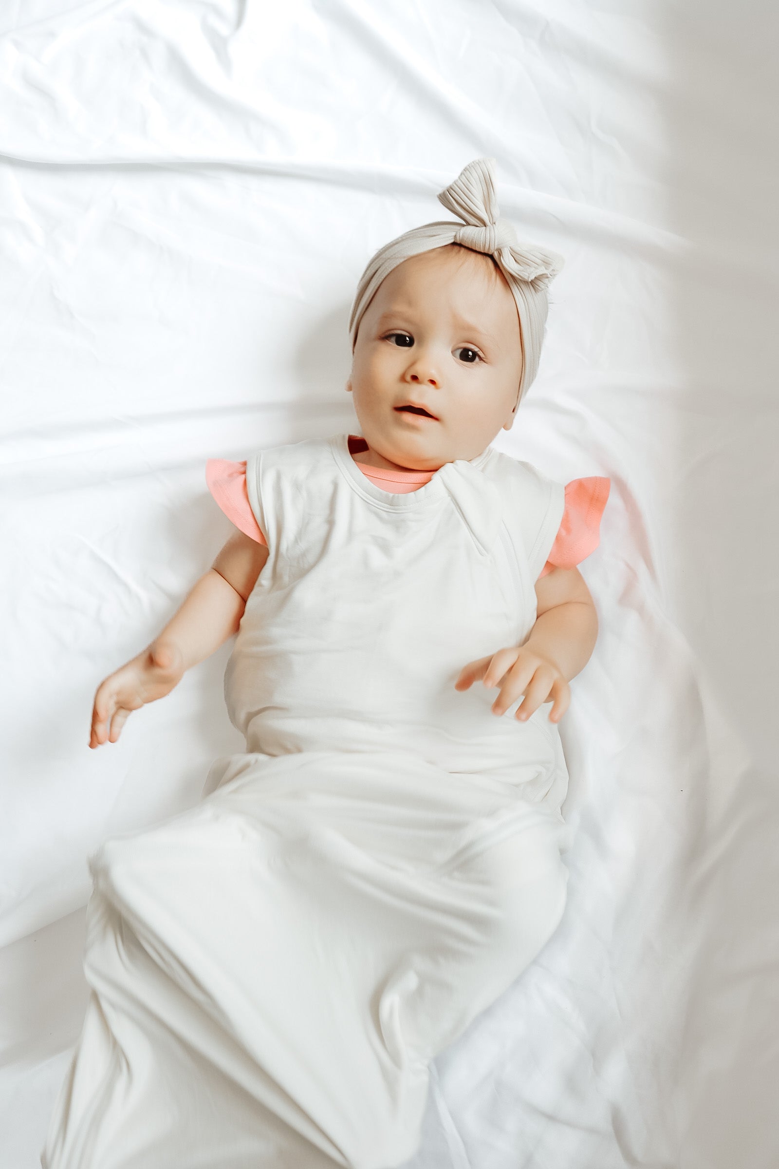 Cloud Bamboo Sleep Sack For Babies Cloud White Premium Little Mae & Co Everetts Place: Online Boutique