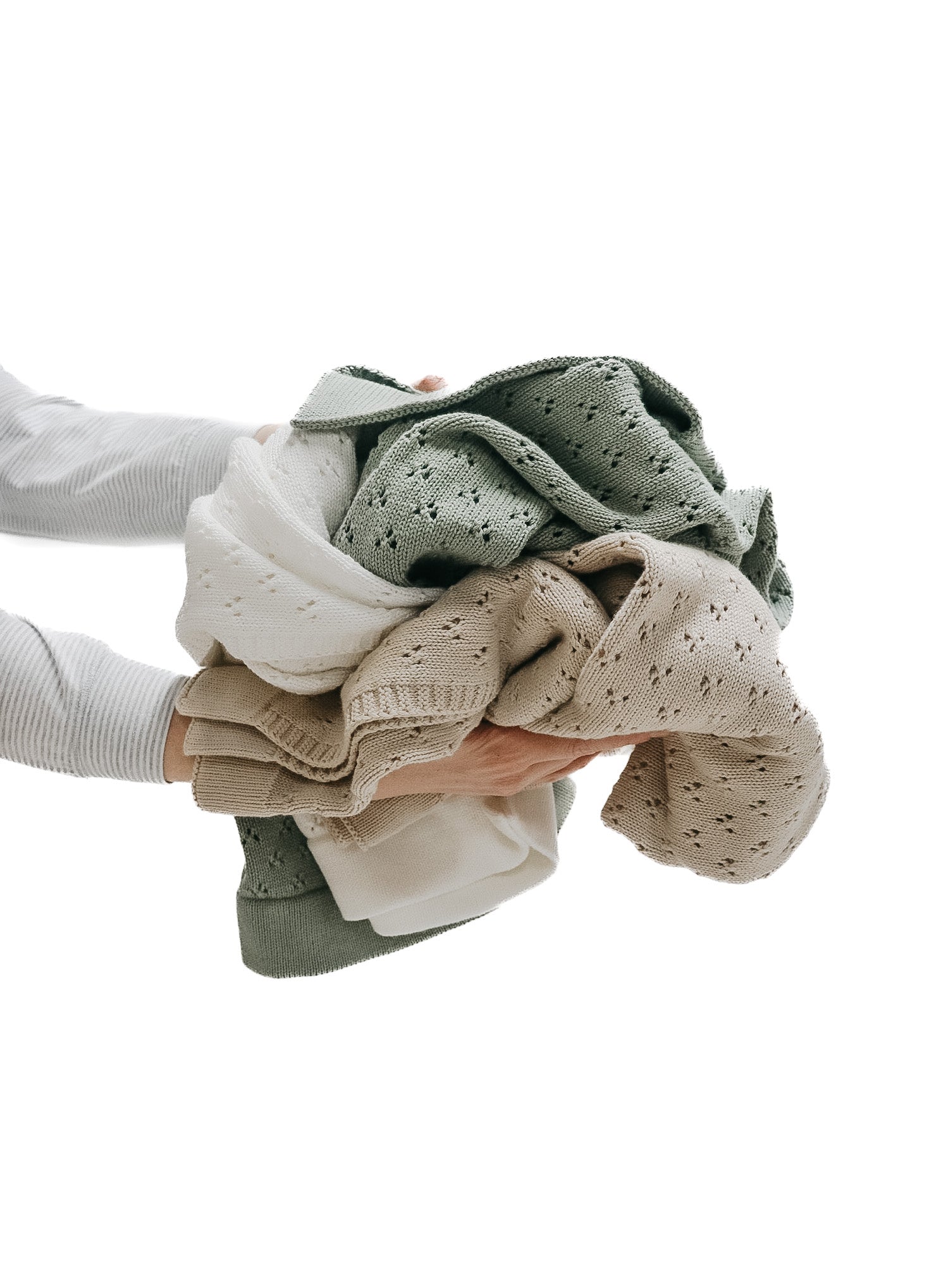 Mint Pointelle Knit Baby Blanket Little Mae And Co Little Mae & Co Everetts Place: Online Boutique