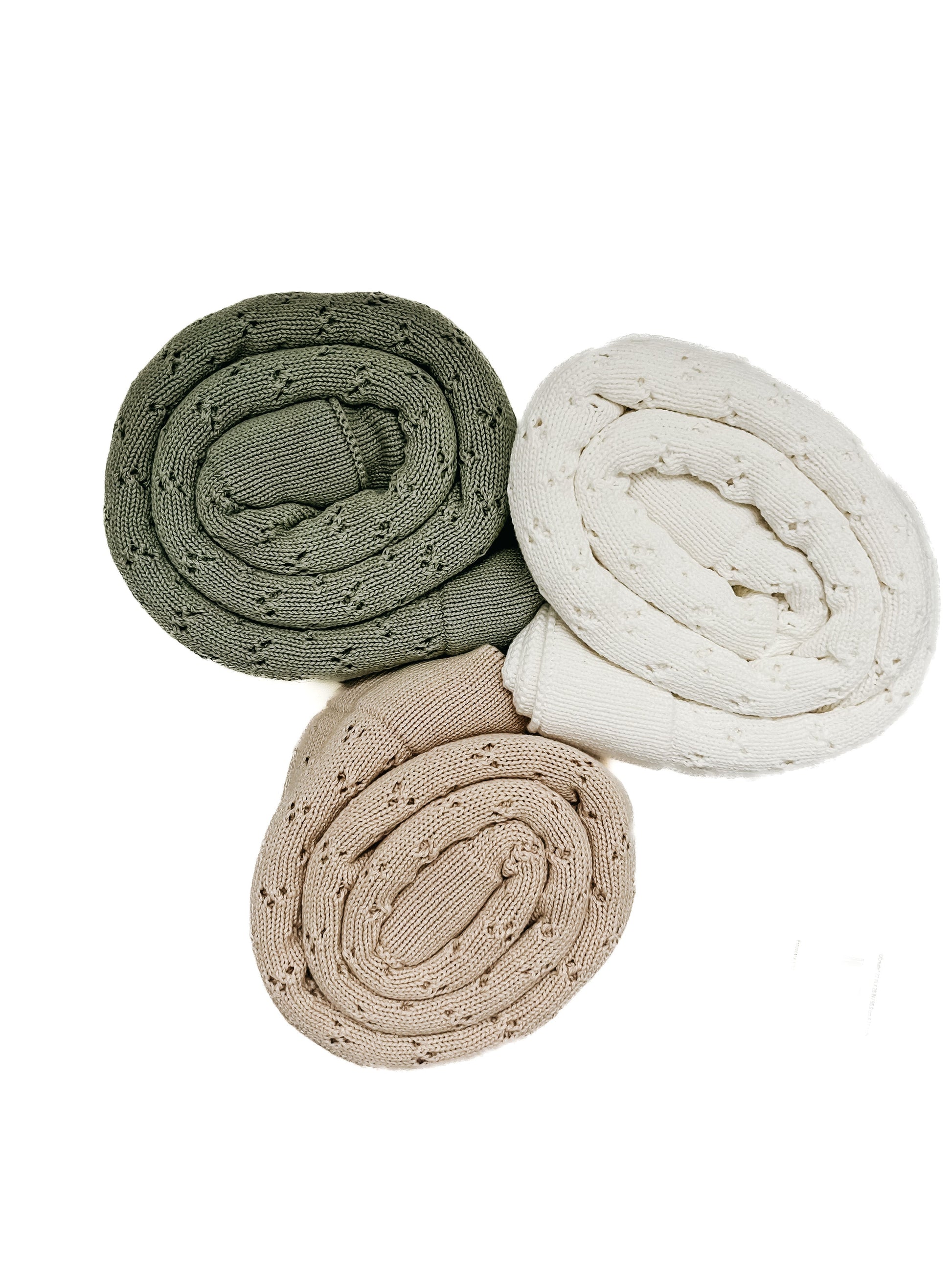 Mint Pointelle Knit Baby Blanket Little Mae And Co Little Mae & Co Everetts Place: Online Boutique