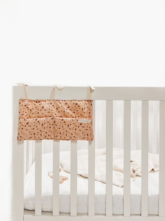 Pebble Crib Organizer Two Deep Pockets Cotton Straps Little Mae & Co Everetts Place: Online Boutique