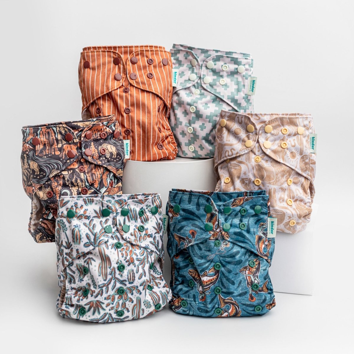 Nature: Essentials Pocket Cloth Diaper with Athletic Wicking Jersey, Grows with your Baby - Everetts Place Boutique - Pocket Diaper