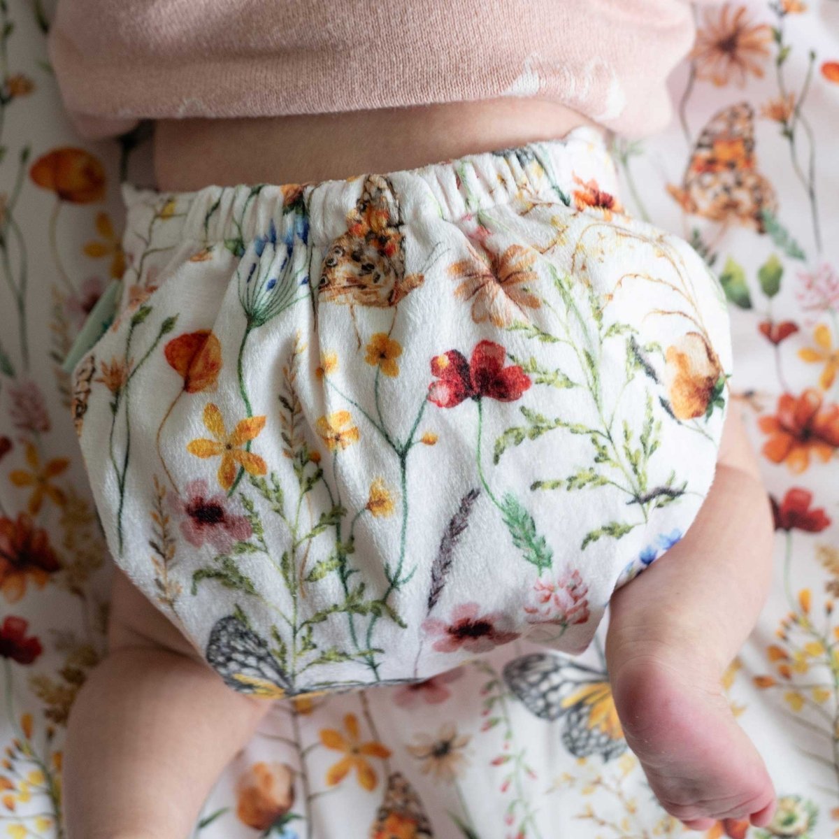 Patterned Lounger Pocket Cloth Diaper — Minky Fleece with Athletic Wicking Jersey - Everetts Place Boutique - Pocket Diaper