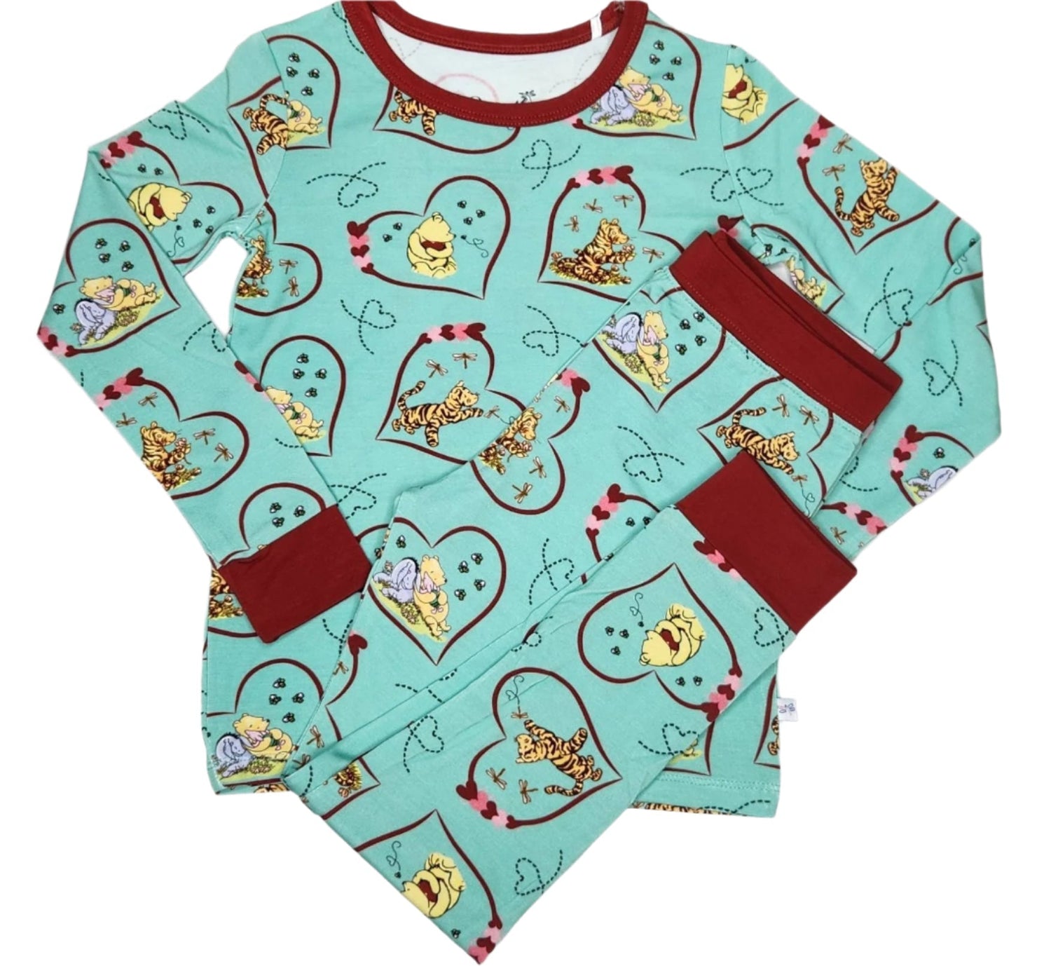 Toddler two-piece pajama set with long-sleeve top and matching pants in a printed design.