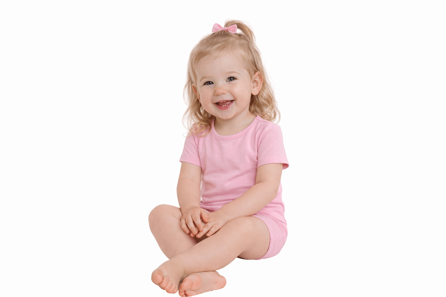 Miller & Co. In The Pink, Bamboo Two Piece Short Sleeve & Shorts Pajama Set - 
