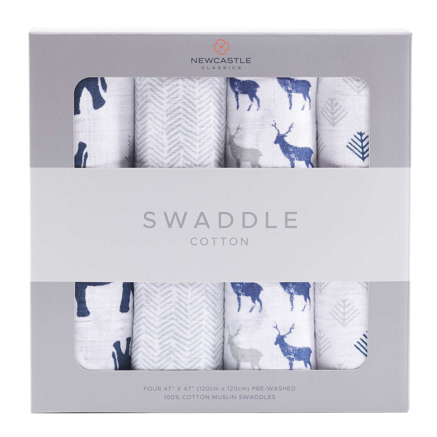 Newcastle Classics In The Wild Cotton Muslin Swaddles with Breathable Softness for Babies - Baby & Toddler > Swaddling & Receiving Blankets > Swaddling Blankets Cotton Swaddle