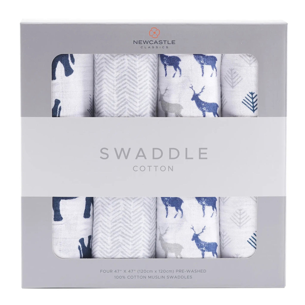 Newcastle Classics In the Wild Cotton Muslin Swaddle 4PK - 