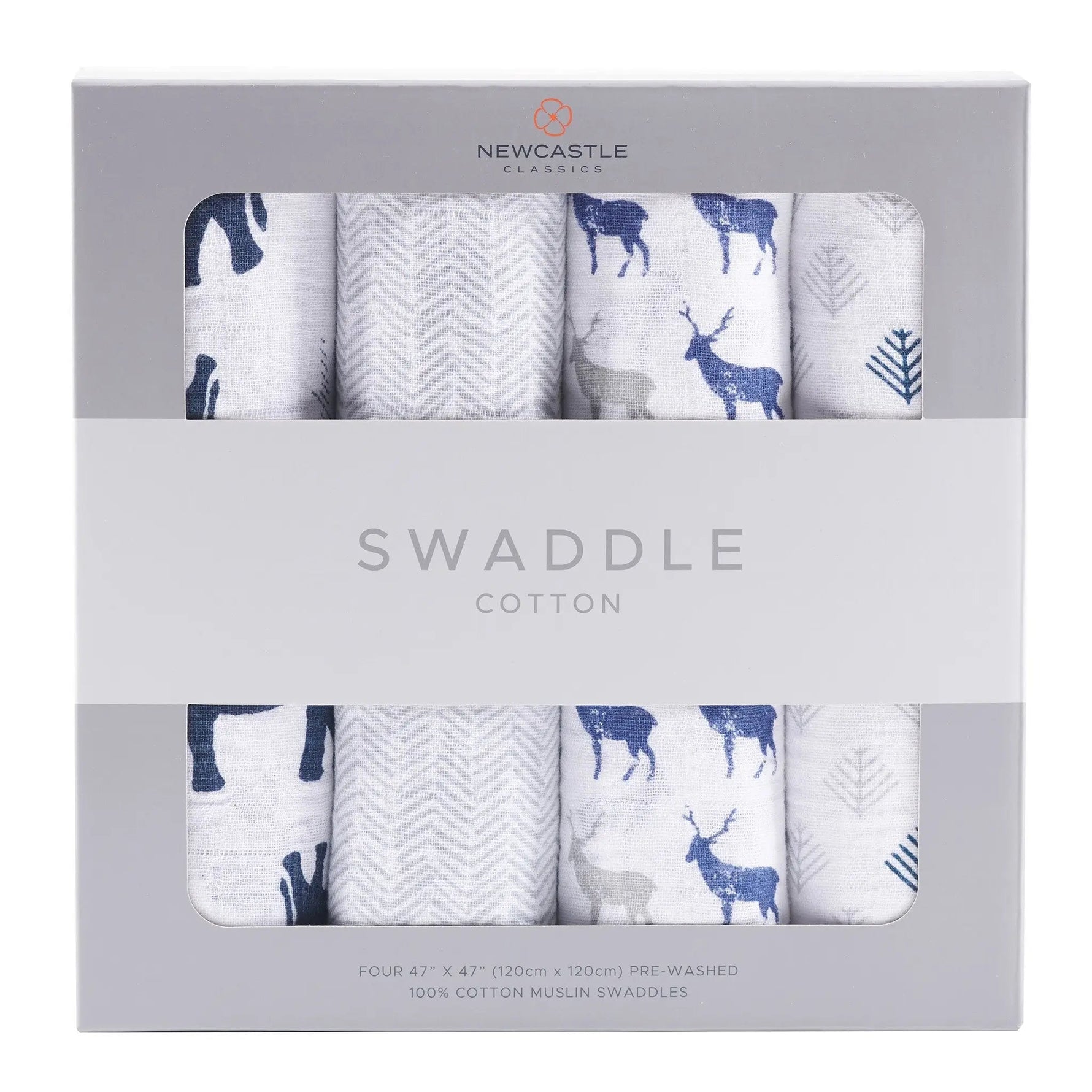 Newcastle Classics In the Wild Cotton Muslin Swaddle 4PK - 
