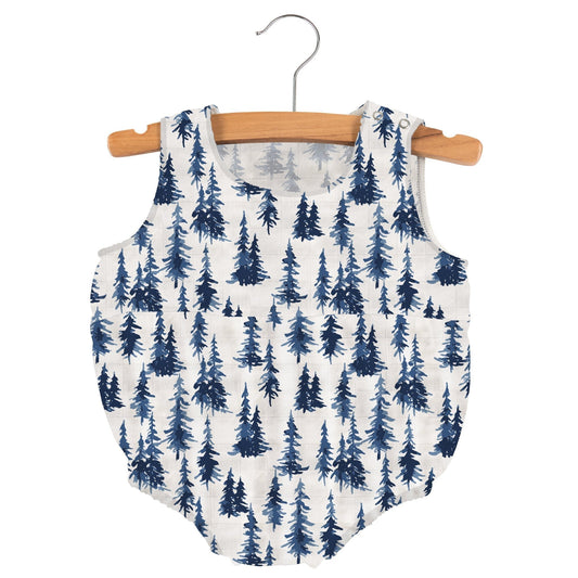 Indigo Forest Bamboo Newcastle Mini Bubble One Piece Diaper Outfit Newcastle Classics