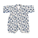 Newcastle Classics Indigo Forest Bamboo Mini Kimono Jumpsuit with Breathable Fabric for Babies - Apparel & Accessories > Clothing > Baby & Toddler Clothing > Baby & Toddler Sleepwear Clothing