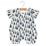 Newcastle Classics Indigo Forest Bamboo Mini Romper with Soft Muslin Fabric for Babies - Apparel & Accessories > Clothing > Baby & Toddler Clothing > Baby One-Pieces Clothing