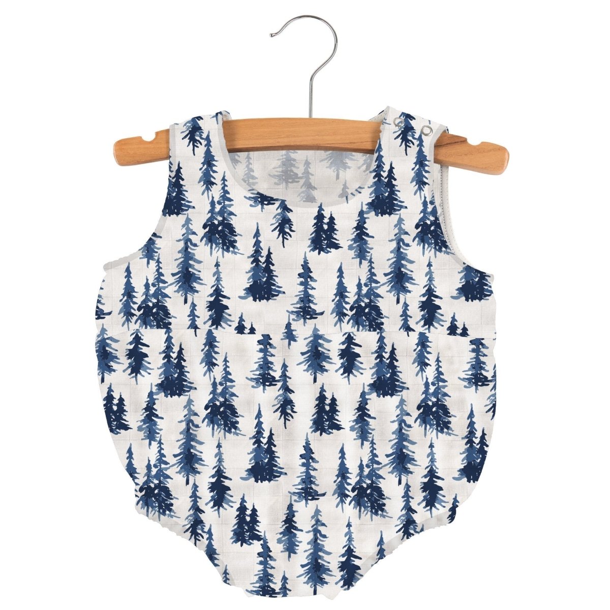 Newcastle Classics Indigo Forest Bamboo One Piece Diaper Outfit for Comfortable Babies - 