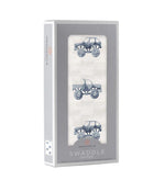 Newcastle Classics Indigo Monster Trucks Cotton Swaddle Blanket for Comfortable Babies - 