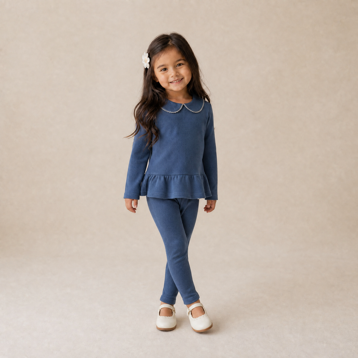 Organic Legging Set of 2 - Indigo Blossom + Navy by Makemake Organics
