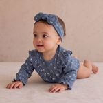 Organic Headwrap - Indigo Blossom by Makemake Organics