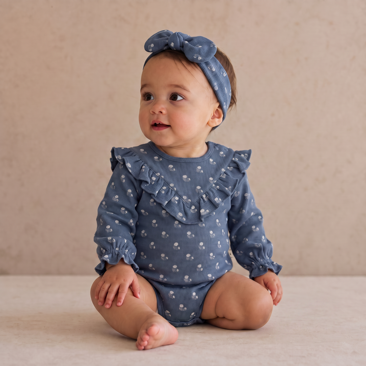 Organic Headwrap - Indigo Blossom by Makemake Organics