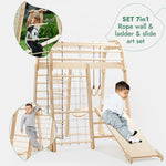 Goodevas Indoor Playground for Children - 7in1 Playground + Swings Set + Slide Board + Art Set - 