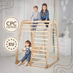 Goodevas Indoor Wooden Playground for Children - 6in1 Playground + Swings Set + Slide Board - 