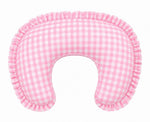Pink Gingham Nursing Pillow Cover by Little Mae & Co
