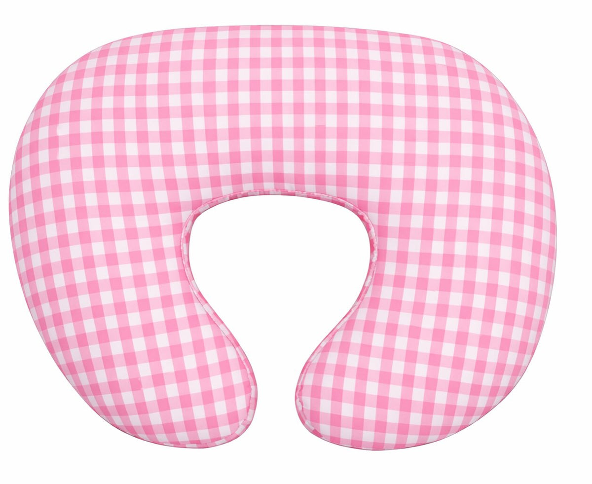 Pink Gingham Nursing Pillow Cover by Little Mae & Co