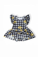 Mila & Rose ® Iowa Plaid Tigerhawk Flutter Twirl Bodysuit Everetts Place