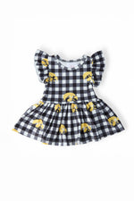 Mila & Rose ® Iowa Plaid Tigerhawk Flutter Twirl Bodysuit Everetts Place