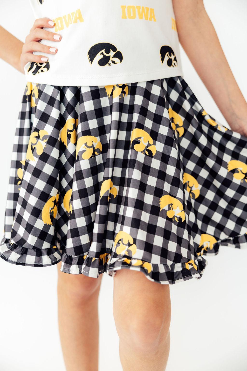 Mila & Rose ® Iowa Plaid Tigerhawk Twirl Skort Everetts Place