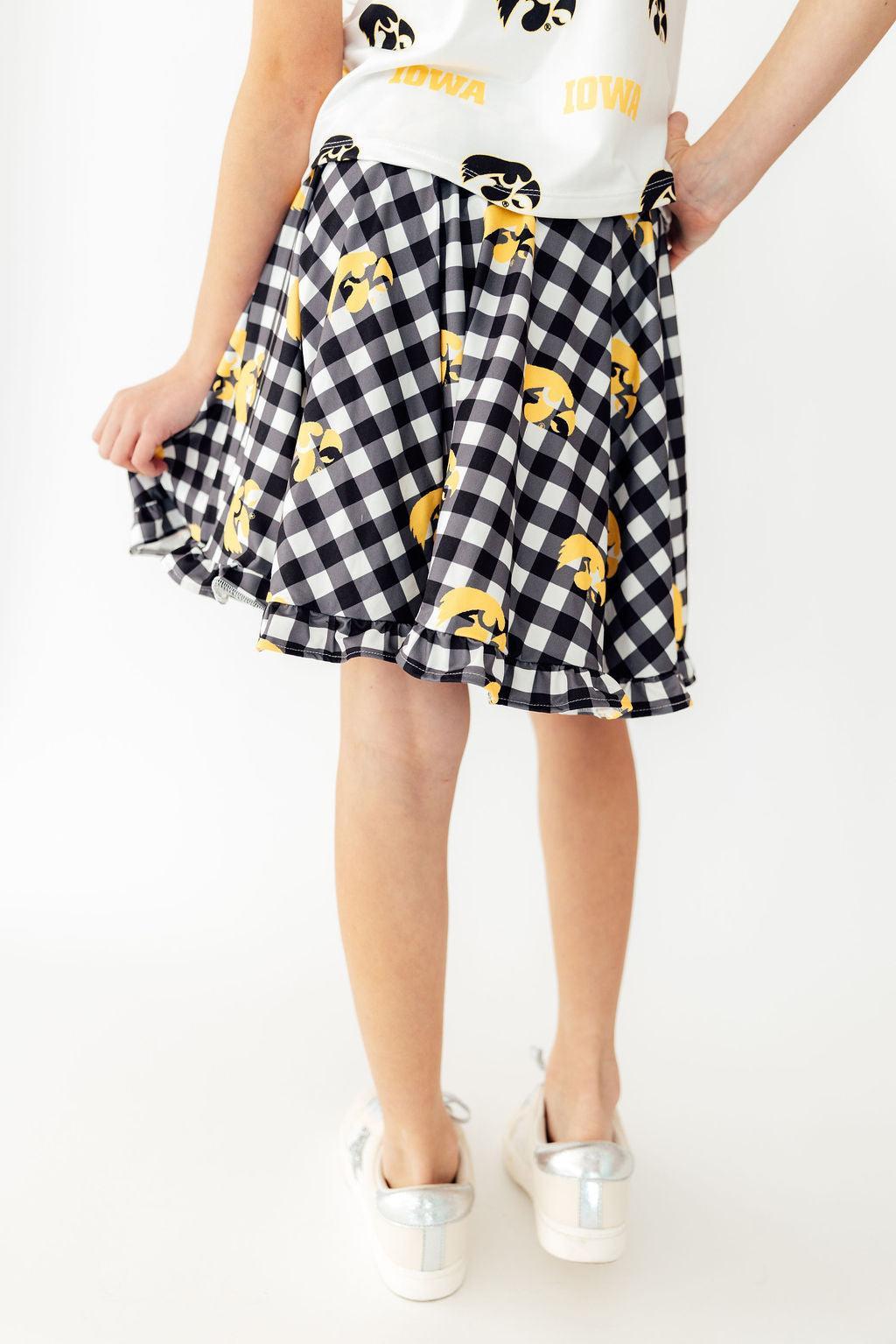 Mila & Rose ® Iowa Plaid Tigerhawk Twirl Skort Everetts Place