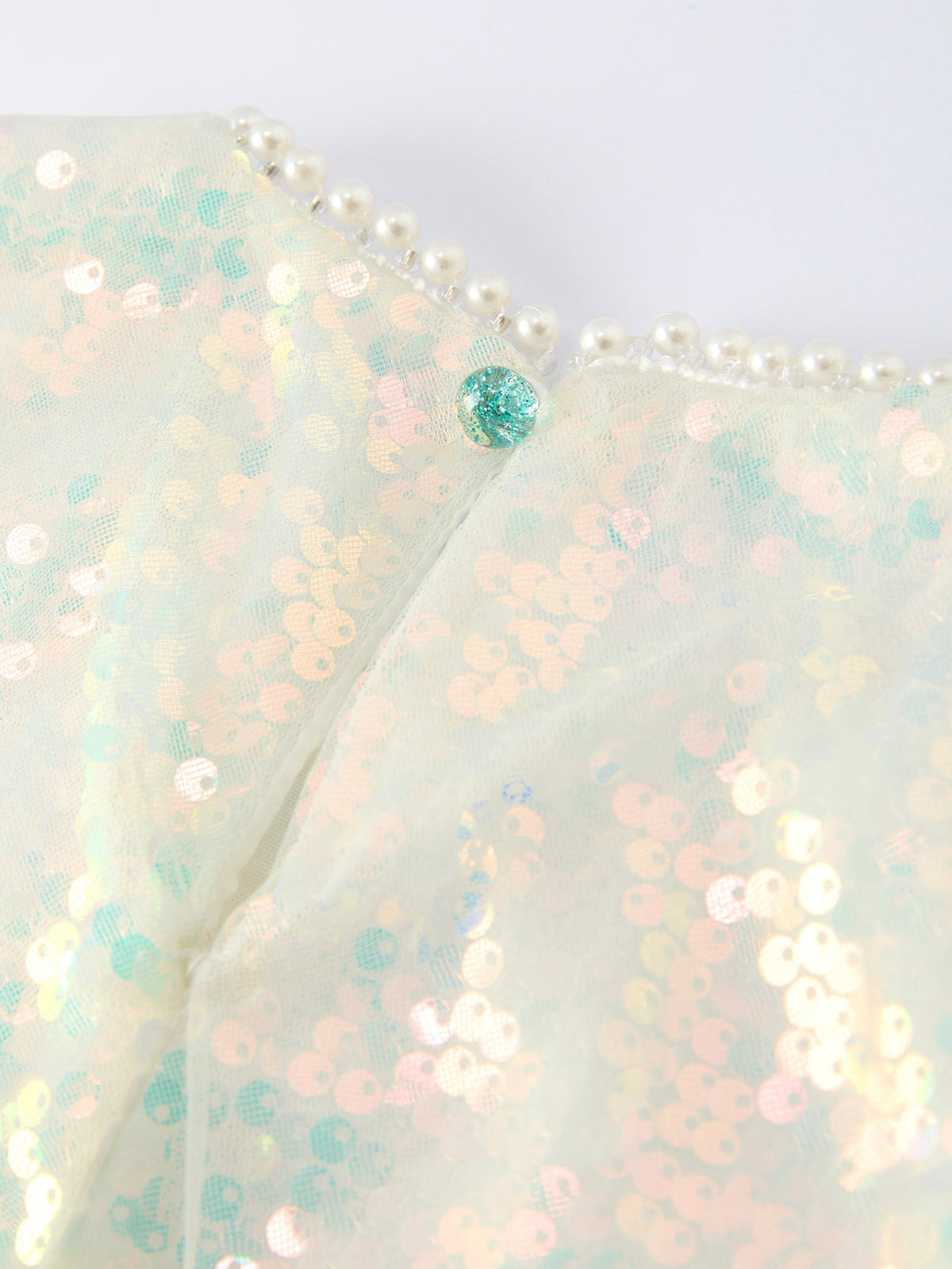 Rylee Faith Designs Iridescent Sequin Bow Ruffle Tulle Girls DressEveretts Place