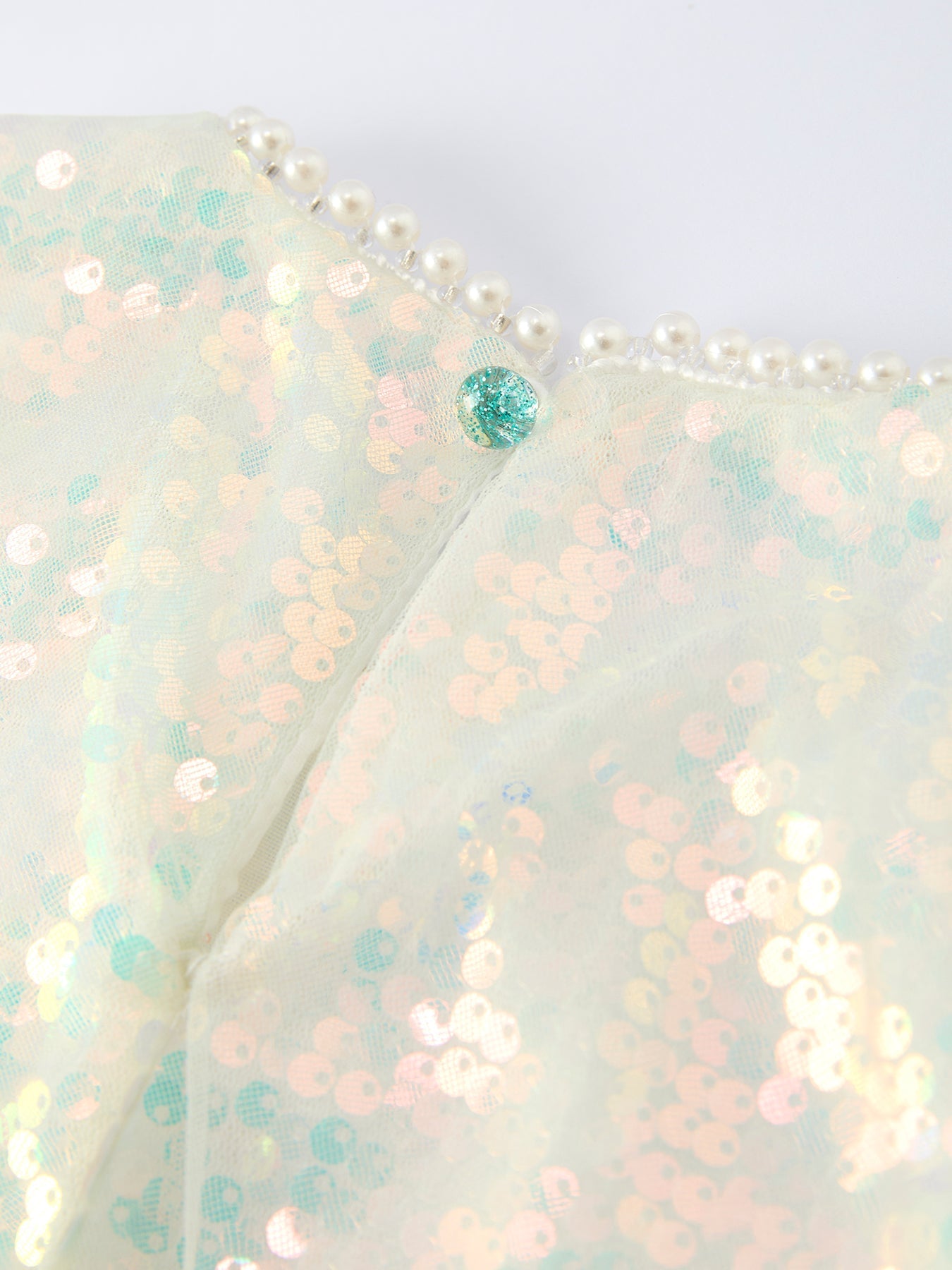 Rylee Faith Designs Iridescent Sequin Bow Ruffle Tulle Girls DressEveretts Place