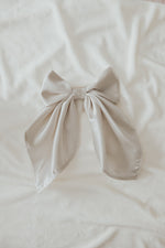 Ivorie Holiday Luxury Large Bow Clip - White, Textile, Satin, Pink, Silk | Everetts Place