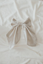 Little Mae & Co Ivorie Large Satin Bow Clip For Women Hair Accessory - Everetts Place Boutique - 