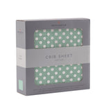 Newcastle Classics Jade Polka Dot Cotton Muslin Crib Sheet