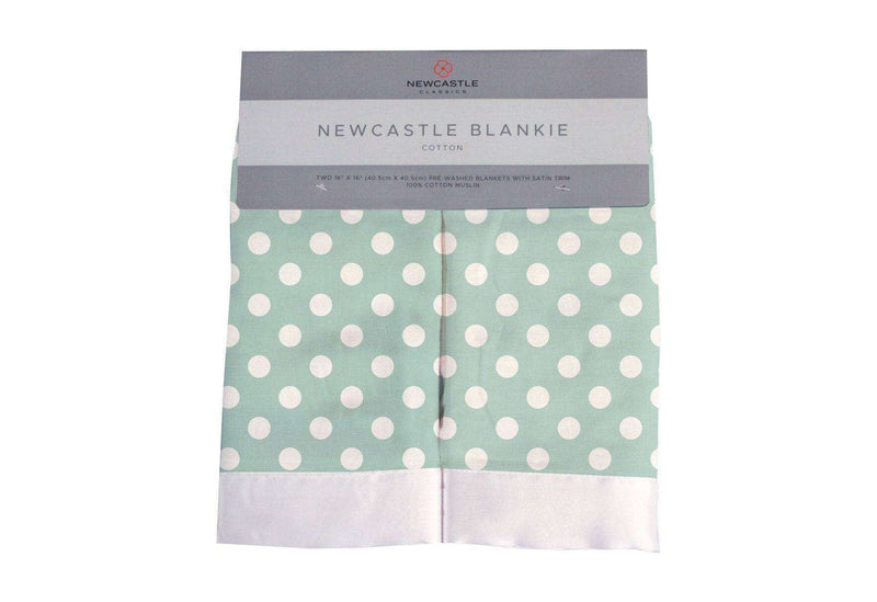 Jade Polka Dot Cotton Muslin Security Baby Blankie - Everetts Place: Online Boutique - Kids & Babies