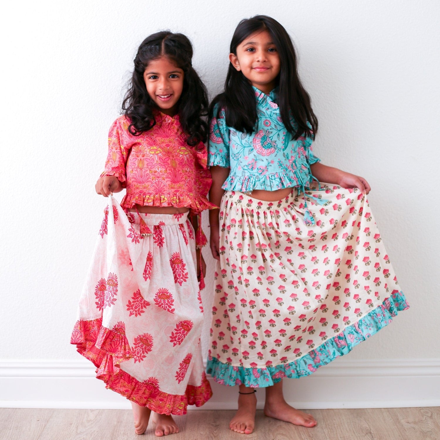 Cotton Little Girls Lehenga Two-Piece Set