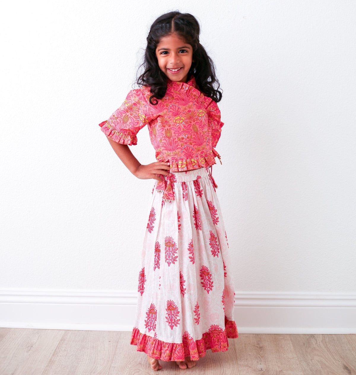 Cotton Two-Piece Set, Janya Lehenga by Bestaroo
