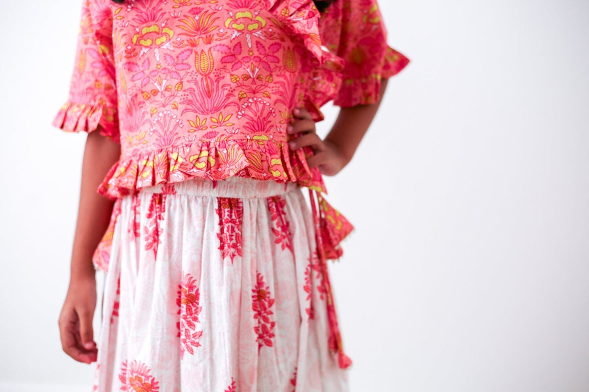 Cotton Two-Piece Set, Janya Lehenga by Bestaroo