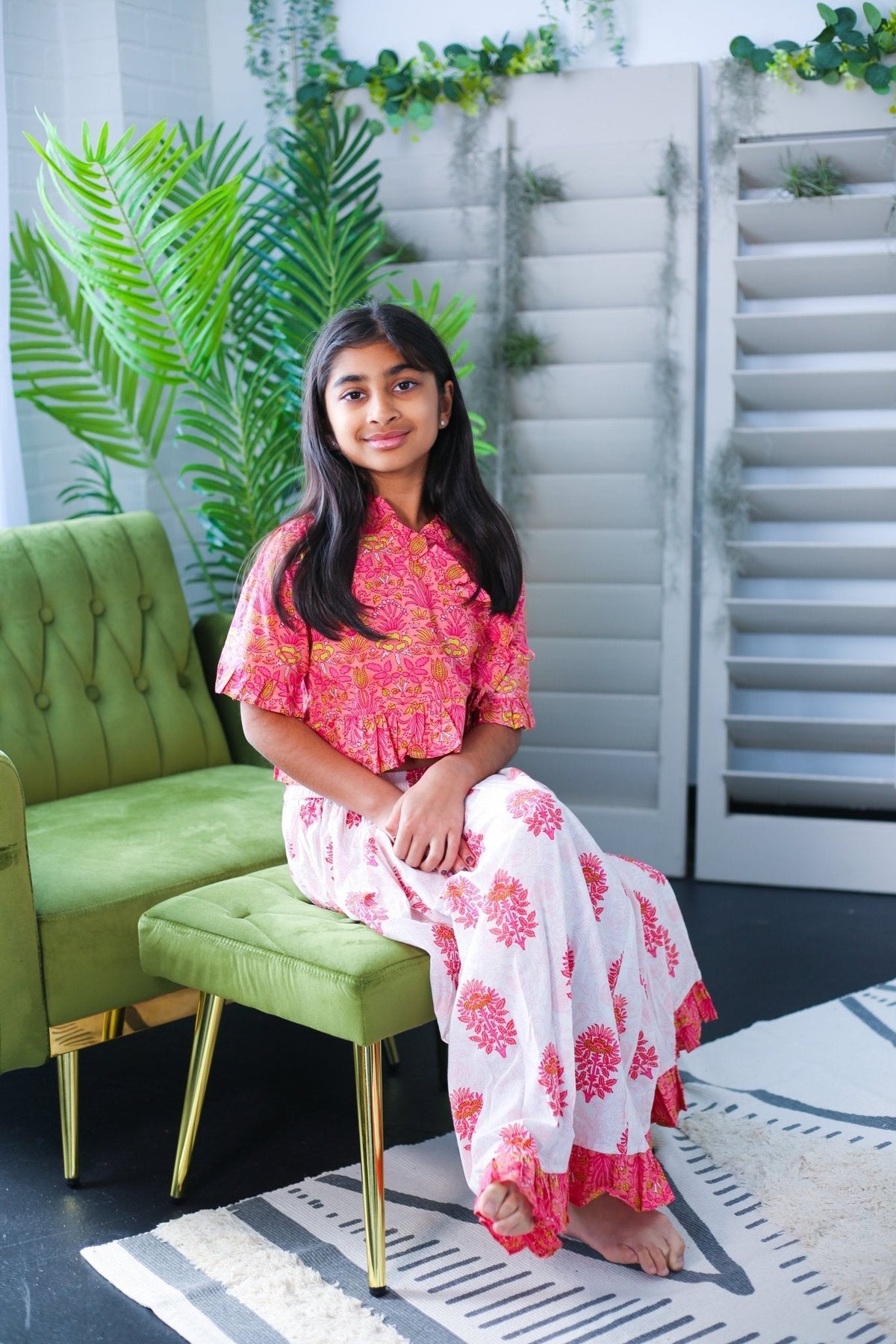 Cotton Two-Piece Set, Janya Lehenga by Bestaroo