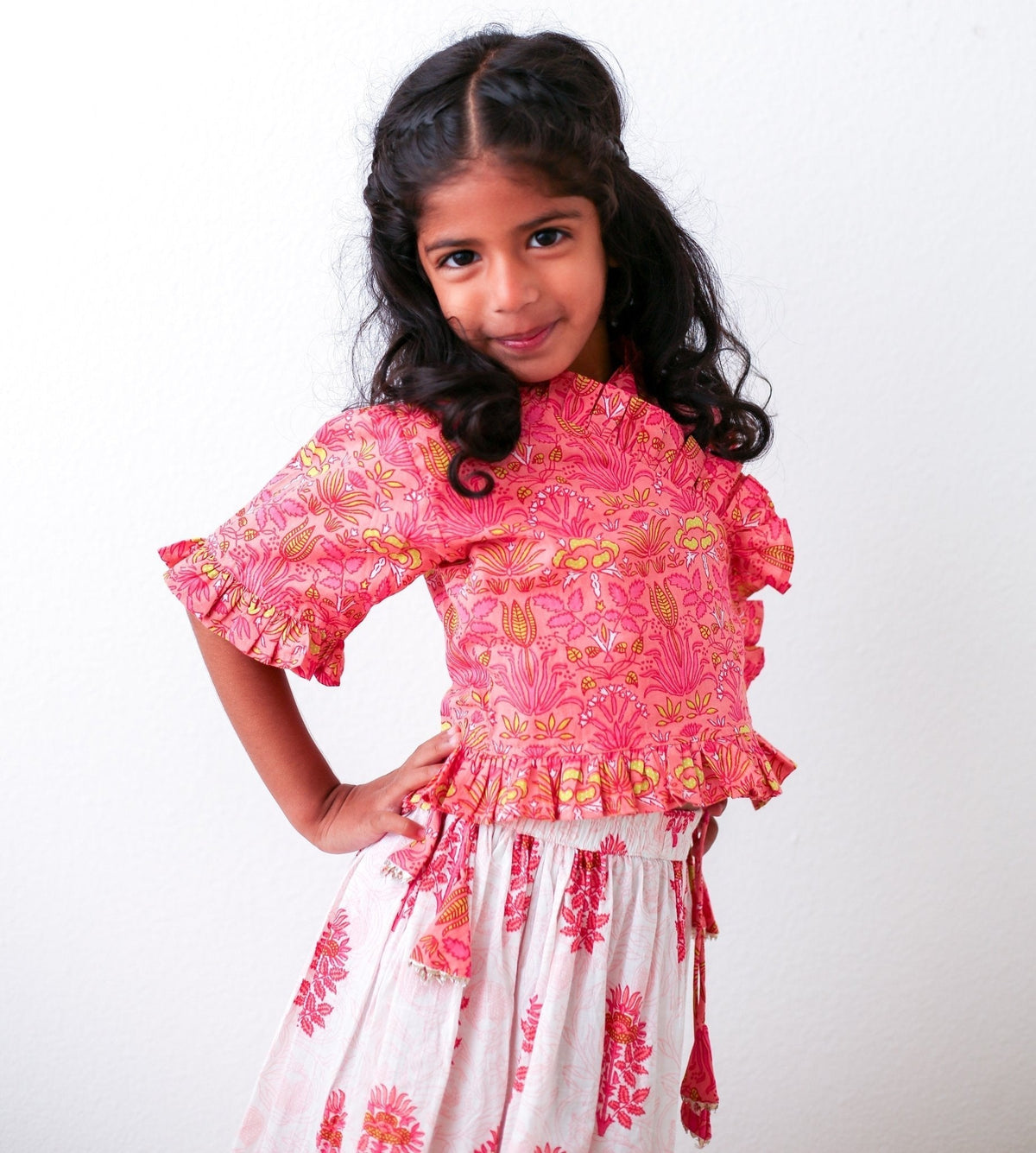 Cotton Two-Piece Set, Janya Lehenga by Bestaroo