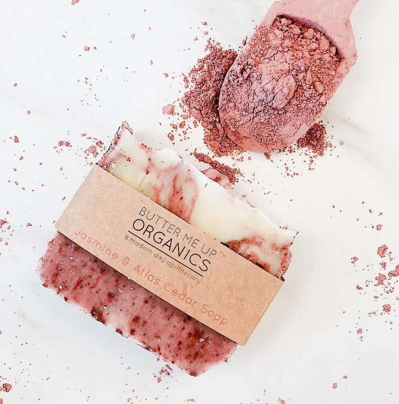 Jasmine Atlas Cedar Organic Soap Handcrafted with Essential Oils Butter Me Up Organics