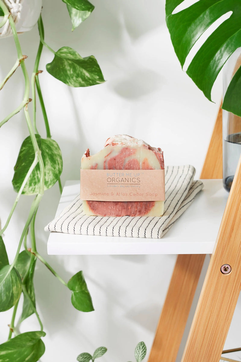 Jasmine Atlas Cedar Organic Soap Handcrafted with Essential Oils Butter Me Up Organics