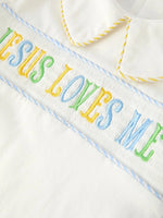 Jesus Loves Me Embroidered Toddler Boys Set Faith Outfit Rylee Faith Designs 