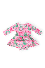 Mila & Rose ® Jingle Bows L/S Twirl Bodysuit - 