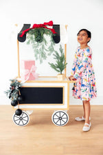 Mila & Rose ® Jingle Saurus L/S Pocket Twirl Dress - 