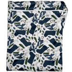 Texas Tushies Jingle Wet Bag Double Zipper Water Resistant for Cloth Diaper Storage - 