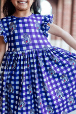 Mila & Rose ® JMU Plaid Duke Dog Flutter Twirl Dress - 