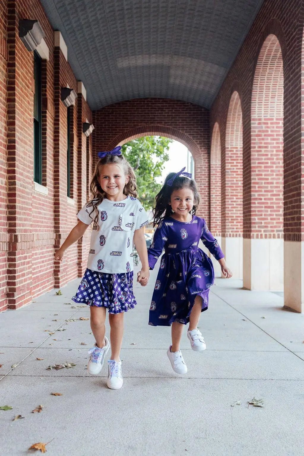 Mila & Rose ® JMU Purple Duke Dog 3/4 Sleeve Pocket Twirl Dress - 